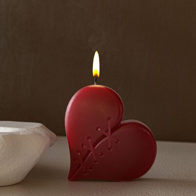 Halloween Resin Mirror Decoration Ornament Injured Heart Dropper Glue Mold DIY Love Candle Silicone Mold