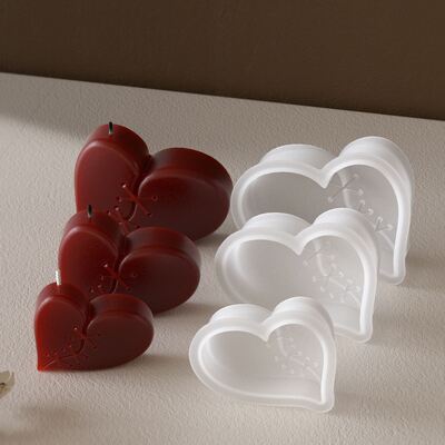 Halloween Resin Mirror Decoration Ornament Injured Heart Dropper Glue Mold DIY Love Candle Silicone Mold