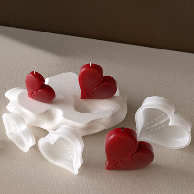 Halloween Resin Mirror Decoration Ornament Injured Heart Dropper Glue Mold DIY Love Candle Silicone Mold