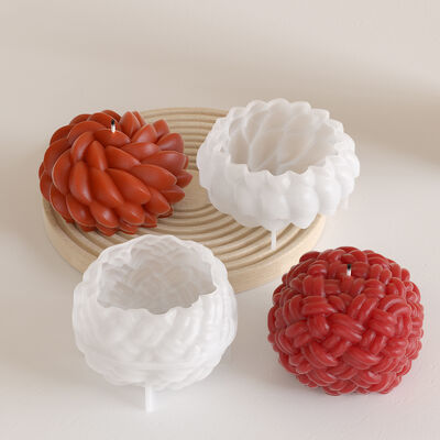 Santa Anna Flower Weaving Yarn Ball Aromatherapy Candle Silicone Mold DIY Gypsum Pendant Dropping Grinding Machine