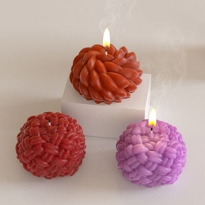 Santa Anna Flower Weaving Yarn Ball Aromatherapy Candle Silicone Mold DIY Gypsum Pendant Dropping Grinding Machine