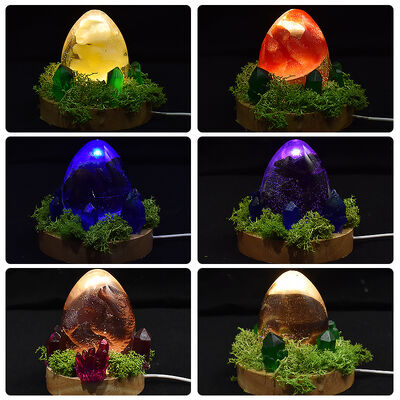 DIY Crystal Dropper Egg Shaped Dragon Egg Dragon Baby Integrated Starry Sky Ball Night Light Mirror Silicone Mold