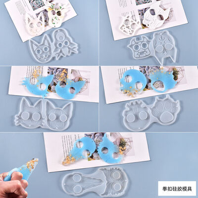 DIY Crystal Dropper Molds, Multiple Animal Fist Buckles, Defense Ornaments, Silicone Molds, Spot Wholesale