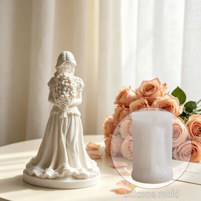 Cross Border Flower Girl Aromatherapy Candle Silicone Mold DIY Three-dimensional Bridal Ornament Gypsum Mold