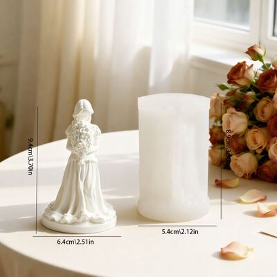Cross Border Flower Girl Aromatherapy Candle Silicone Mold DIY Three-dimensional Bridal Ornament Gypsum Mold