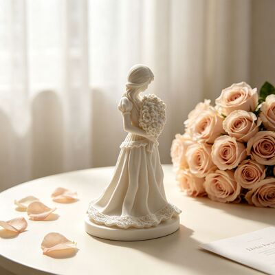 Cross Border Flower Girl Aromatherapy Candle Silicone Mold DIY Three-dimensional Bridal Ornament Gypsum Mold