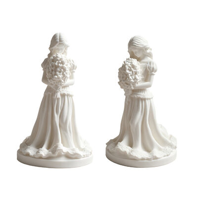 Cross Border Flower Girl Aromatherapy Candle Silicone Mold DIY Three-dimensional Bridal Ornament Gypsum Mold