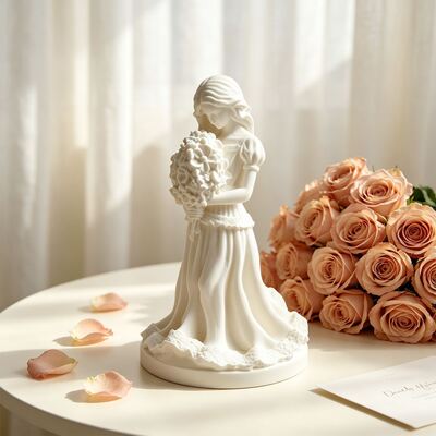 Cross Border Flower Girl Aromatherapy Candle Silicone Mold DIY Three-dimensional Bridal Ornament Gypsum Mold