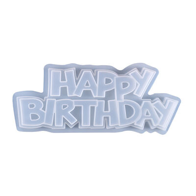 DIY Crystal Dropping Glue Mold English Letter Happy Birthday Listing Silicone Mold Spot Wholesale