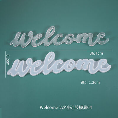 DIY Crystal Dropping Mold English Blessing Words Welcome Birthday Listing Door Number Silicone Mold
