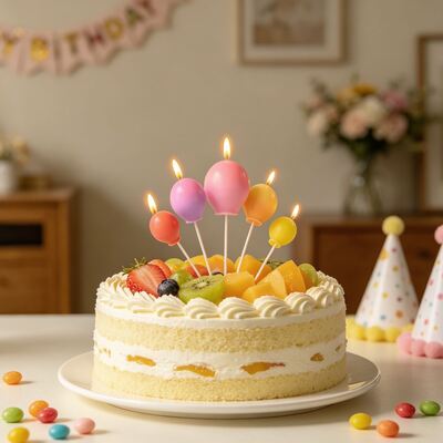 3D 3D Balloon Candle Mold DIY Birthday Party Dessert Cake Decoration Silicone Mold