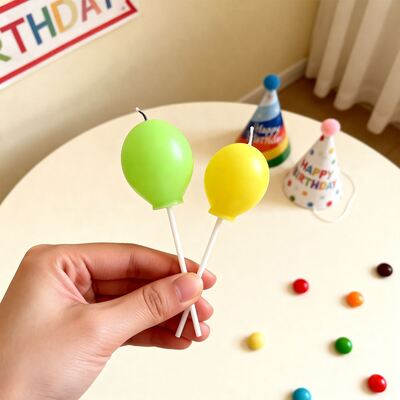 3D 3D Balloon Candle Mold DIY Birthday Party Dessert Cake Decoration Silicone Mold