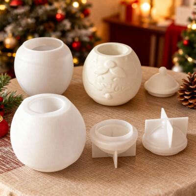Big Bearded Santa Claus Storage Can Silicone Mold DIY Aromatherapy Gypsum Candle Cup Dropping Mold