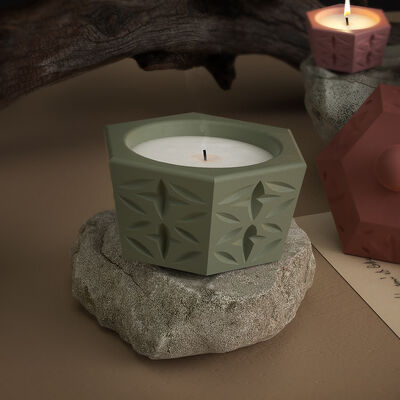 Dropping Resin Hexagonal Concave Pattern Storage Box, Potted Plant Grinding DIY Gypsum Candle Cup, Silicone Mold Wholesale