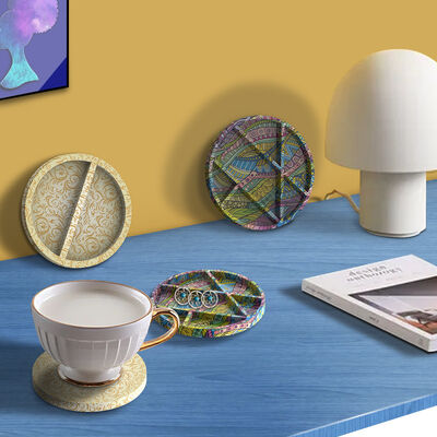 DIY Crystal Resin Mold Round Grid Gasket Small Accessory Storage Tray Silicone Mold Stock Wholesale