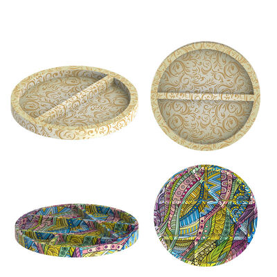 DIY Crystal Resin Mold Round Grid Gasket Small Accessory Storage Tray Silicone Mold Stock Wholesale