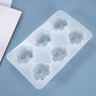 DIY Crystal Dropping Gel Mold Love Cat Claw Mold Cartoon Cat Bear Paw Cake Mirror Silicone Mold