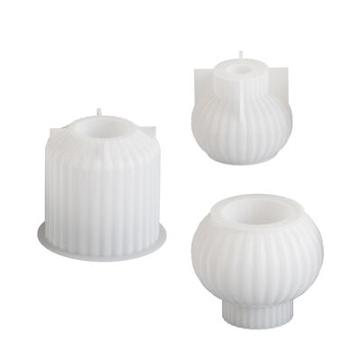 DIY Crystal Dropper, Three-dimensional Circular Striped Candle Base, Gypsum Candle Holder, Candle Cup, Silicone Mold