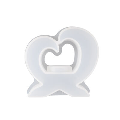 DIY Aromatherapy Gypsum Cement Love Candlestick Base Jewelry Heart Shaped Candle Stand Decoration Silicone Mold