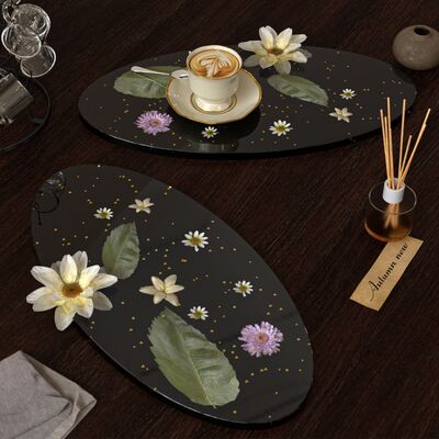Elliptical Desk Cup Mat Silicone Mold For Dried Flower Decorations Resin Casting DIY Desk Accessories Mold