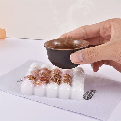 Drip Glue DIY Magic Ball Round Bead Air Cushion Gypsum Mat Grinding Round Bead Cup Mat Table Hanging Silicone Mold