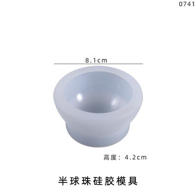Molde de espécimen de gotero de cristal DIY, joyería semicircular geométrica, colgante hemisférico, mesa oscilante, molde de silicona