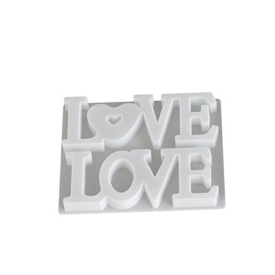 Aromatherapy Gypsum Candle LOVE English Word DIY Valentine's Day Confession Candle Ornament Silicone Mold
