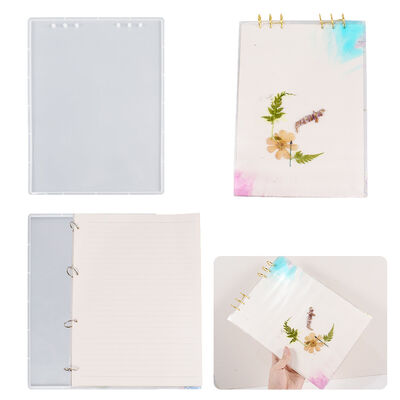 Crystal Drop Adhesive A4 Notebook Written Mold Horizontal And Vertical A4 Notebook Sub Cover DIY Book Cover Silicone Mold