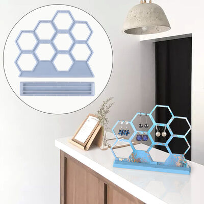 DIY Crystal Dropper Mold, Personalized Hollow Hexagonal Earring Hanger, Silicone Mold, Spot Wholesale