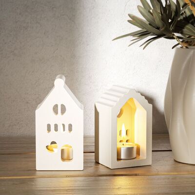 4-piece European Style House Decoration Silicone Mold DIY Atmosphere Decoration Lamp Silhouette Small Night Light Gypsum Mold