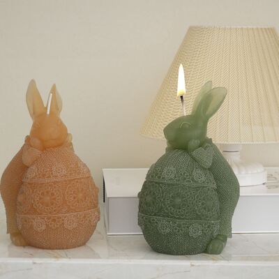 DIY Drip Glue Resin Gypsum Yarn Flower Ball Rabbit Silicone Mold Reflection Rabbit Aromatherapy Candle Grinding