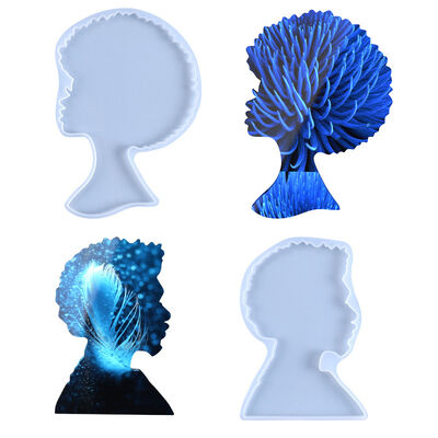 DIY Crystal Dropper Mold For African Women And Men, Explosive Head, Table, Coaster, Wall Decoration Mold