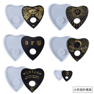 DIY Crystal Dropper Mold Homemade Tarot Card Game Heart-shaped Pointer Silicone Mold Manufacturer In Stock