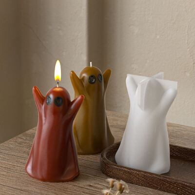 Halloween Series 3D Ghost Stage Silicone Mold DIY Aromatherapy Gypsum Candle Ghost Mold