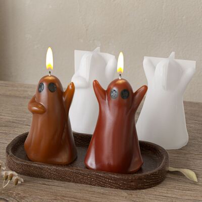 Halloween Series 3D Ghost Stage Silicone Mold DIY Aromatherapy Gypsum Candle Ghost Mold