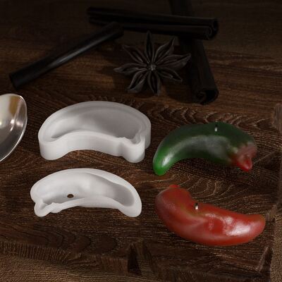 3D Simulation Chili Mirror Silicone Mold DIY Aromatherapy Gypsum Candle Ornament Ice Grid Mold