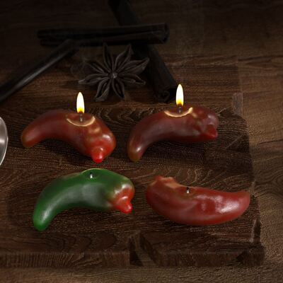 3D Simulation Chili Mirror Silicone Mold DIY Aromatherapy Gypsum Candle Ornament Ice Grid Mold