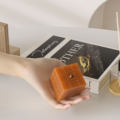 Cube Vertical Grid Aromatherapy Candle Stand Silicone Mold Cube Cube Gypsum Mold