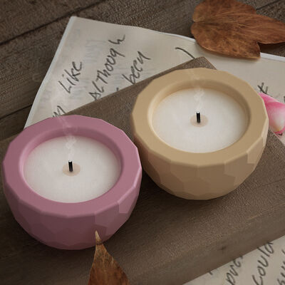 DIY Crystal Dropper Storage Box, Flower Pot Jar, Round Hexagonal Cut Pattern, Gypsum Candle Cup, Silicone Mold