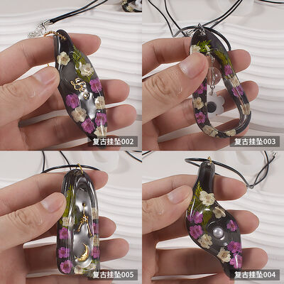 Crystal Dropper Irregular Pendant Mold, Shaped Geometric Pod Pendant Jewelry, Retro Necklace, Silicone Mold