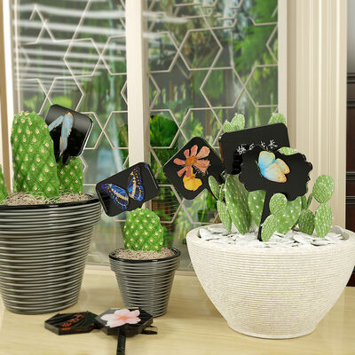 DIY Drip Glue Resin Gypsum Plant Pottery Card Insertion Sign Flower Marking Card Silicone Mold