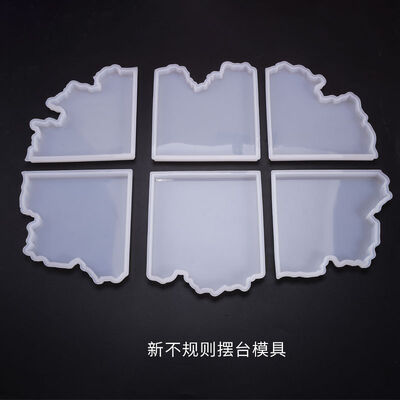 DIY Crystal Dropping Glue Mold Irregular Platform Splicing Cup Mat Multiple Jewelry Ornament Decoration Silicone Mold