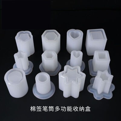 DIY Crystal Dropper Mold Toothpick Box Cherry Blossom Heart-shaped Storage Box Toothpick Box Silicone Mold