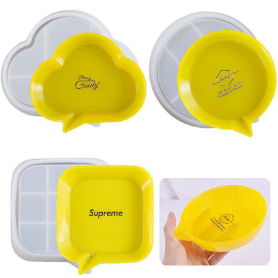 DIY Drip Glue Round Plate Mold Plate Mold Cloud Round Square Storage Tray Silicone Mold