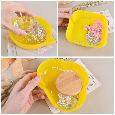 DIY Drip Glue Round Plate Mold Plate Mold Cloud Round Square Storage Tray Silicone Mold