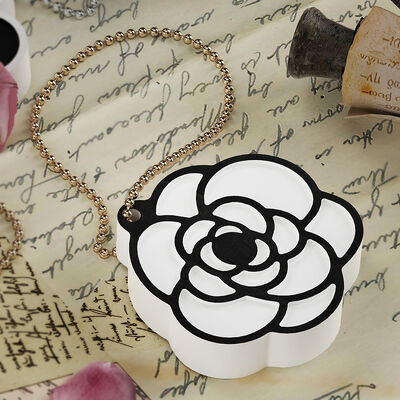 Crystal Resin Camellia Pendant DIY Scented Plaster Candle Silicone Mold Wholesale