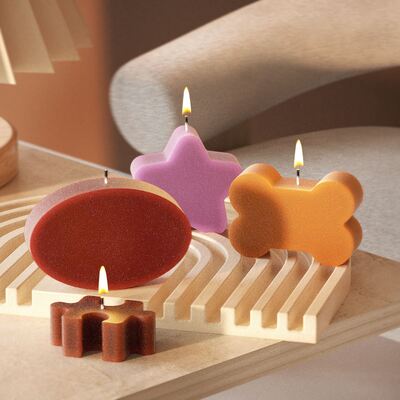 DIY Drip Glue Mold Elliptical Bone Puzzle Star Quadrilateral Rectangular Candle Fragrance Stone Soap Silicone Mold