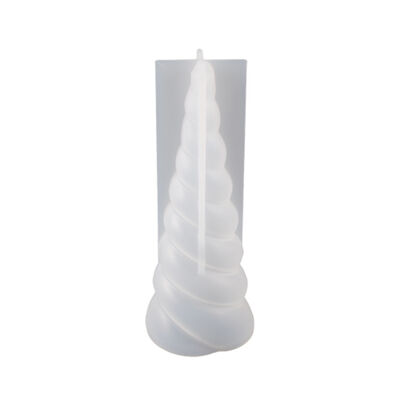 DIY Crystal Dropper Resin Spiral Unicorn Horn Christmas Reindeer Horn Candle Gypsum Silicone Mold