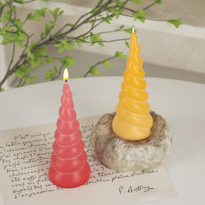 DIY Crystal Dropper Resin Spiral Unicorn Horn Christmas Reindeer Horn Candle Gypsum Silicone Mold