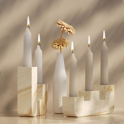 Crystal Dropper Resin Mirror Staircase Shaped Candle Holder Silicone Mold DIY Gypsum Candle Holder Swing Table